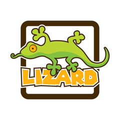 gecko lizard character isolated on white background.  vector illustration