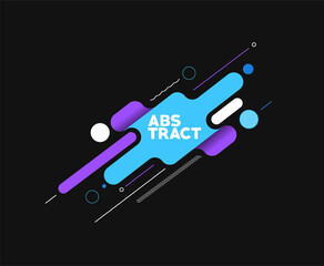 Abstract banner line art poster with space of your text, vector illustration Design.