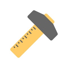 T-square ruler for construction or industry concept. Flat icon illustration.