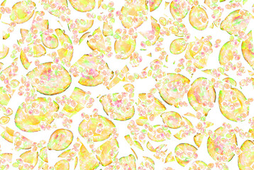 abstract tropical art avocado print collage
