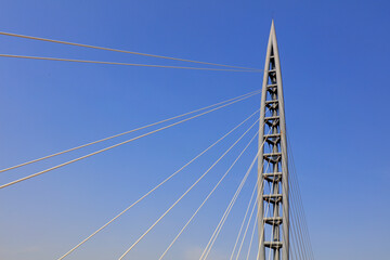 Steel beam and cable-stayed cable