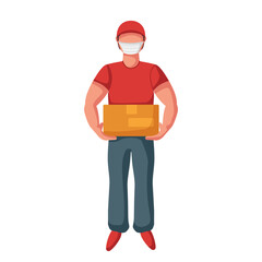 Delivery man mask box