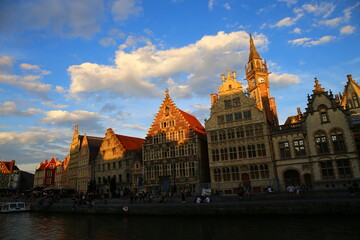 View of the charming city of Ghent in Belgium