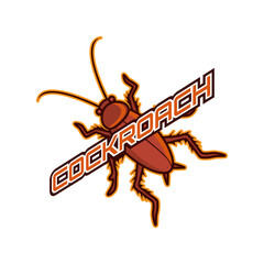 cockroach logo isolated on white background vector illustration