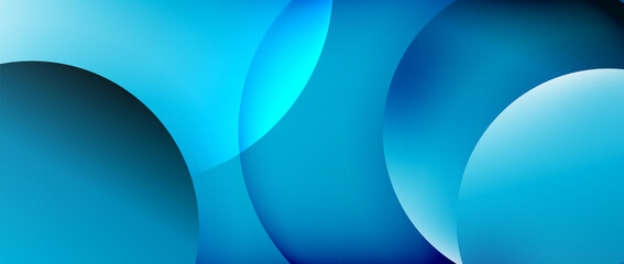 Circle modern geometric abstract background with liquid gradients