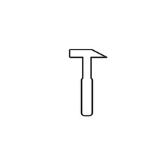 Hammer line icon vector