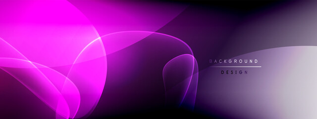 Vector abstract background - liquid bubble shapes on fluid gradient with shadows and light effects. Shiny design template for text