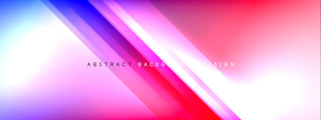 Motion concept neon shiny lines on liquid color gradients abstract backgrounds. Dynamic shadows and lights templates for text