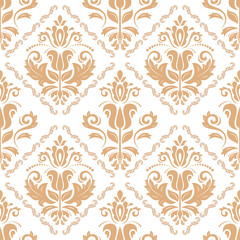Classic seamless pattern. Damask orient ornament. Classic vintage background. Orient ornament for fabric, wallpaper and packaging