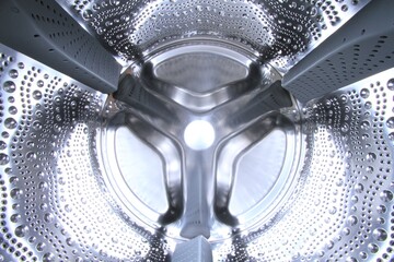 Inside a washing machine drum