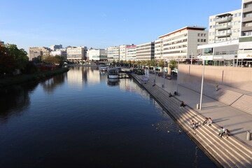 Saarbruecken, Saarland/ Germany - October 14 2019: View from the bridge 