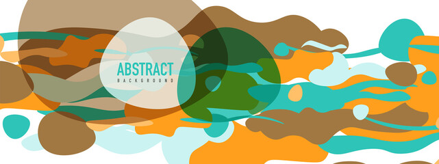 Trendy liquid style shapes abstract design, dynamic vector background for placards, brochures, posters, web landing pages, covers or banners