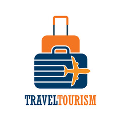 travel tourism logo isolated on white background. vector illustration