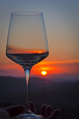 Bicchiere al tramonto