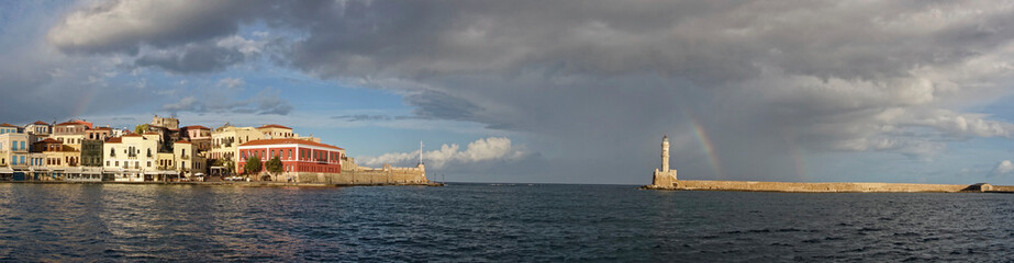 Venetian harbor of Chania, Greece 