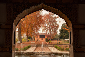 A view Shalimar Bagh (Garden) at Srinagar