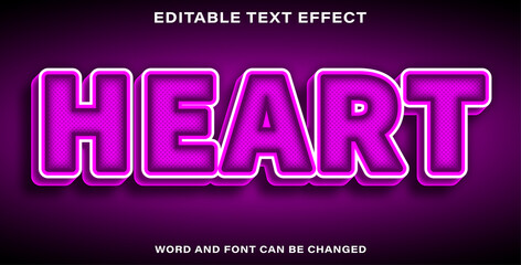 Text effect heart