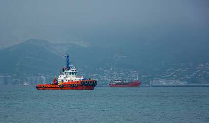ship in the sea