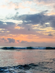 Fototapeta premium Amazing sunset view on Indian ocean at Bali, Indonesia