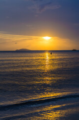 Amazing sunset view on South China sea at Sanya, Hainan, China