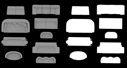 Obraz premium MUebles para ambientar planos 3