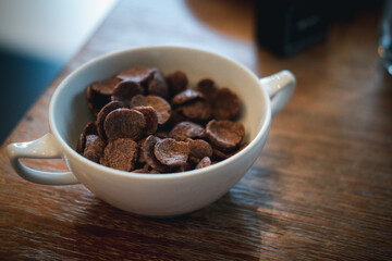 Coco crunch in white bowl