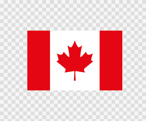 Fototapeta na wymiar National flag of canada. Vector illustration on white