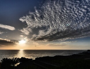 sunset over the sea