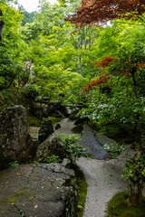 Fototapeta na wymiar 京都 大原 宝泉院 新緑と初夏の景色