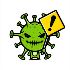 warning vector design there is a virus