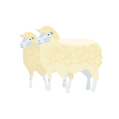 Sheep vector illustration. A flock of sheep