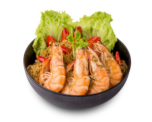Baked shrimp with glass noodles