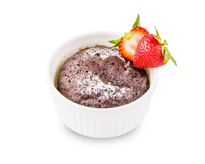 Brownie with strawberry fruit