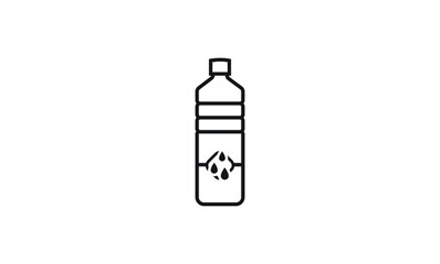 bottle icon in trendy flat design bottle icon logo template