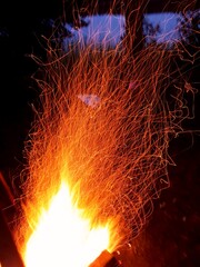 fire on black background