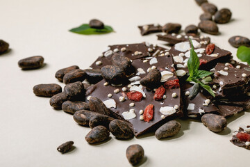 Chopped dark chocolate