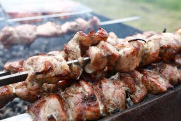 Cooking marinated pork neck