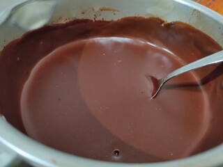 melted chocolate in a bowl