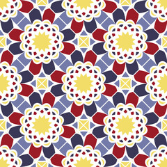 Seamless pattern with abstract geometrical elements.Vector Asian Geometric Pattern. Muslim, indian.
