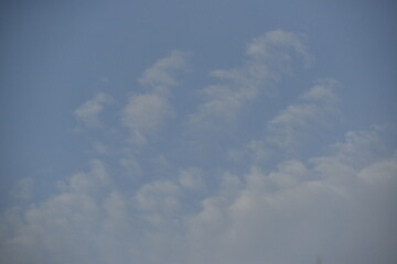 White clouds in the beautiful blue sky