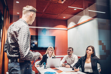 Business team working in office