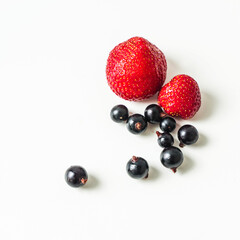 fresh currant and strawberry