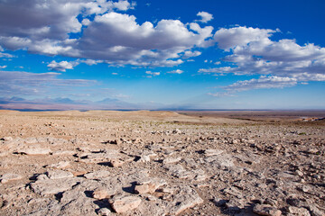 The Atacama Desert in Chile in evening light