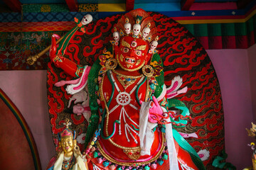 Tibetan monastery in Manali Town, Himachal Pradesh, India