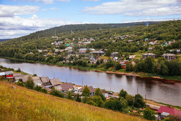 Fototapeta premium Russian forest, stone city, Russia