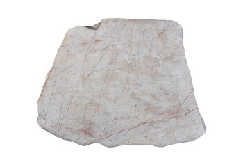 Marble is a metamorphic rock, isolated on a white background.