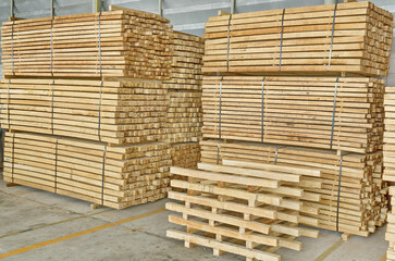 Wooden timber for make a pallet, supply to steel sheet industry