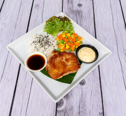 Fish, Salmon Chicken Pork Steaks