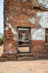  Wat Wora Chet Tha Ram, a Buddhist temple of archaeological park, Ayutthaya, Thailand