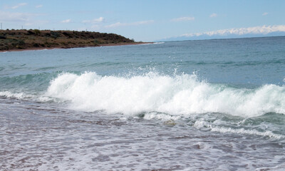 waves on the beach